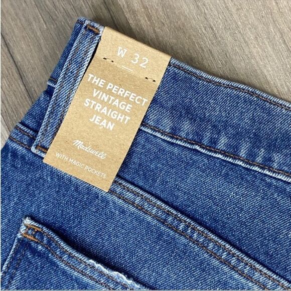 Madewell The Perfect Vintage Straight Jean Blue 32 - Picture 8 of 13